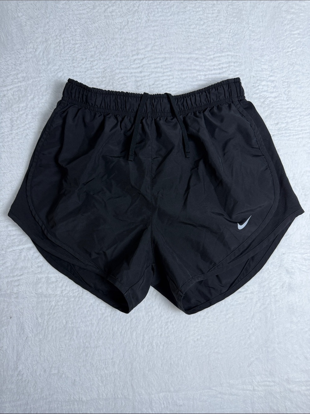 Nike Women’s Black Athletic Running Shorts with Reflective Swoosh